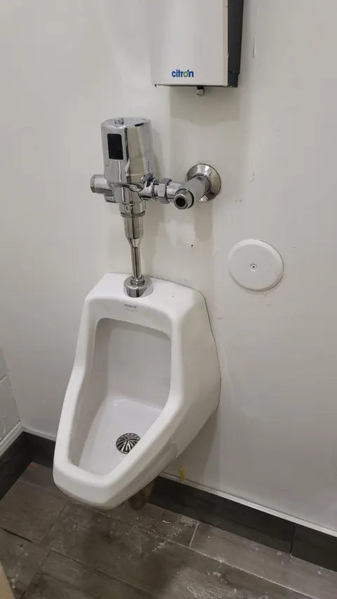 Commercial washroom urinal with a sensor flush valve