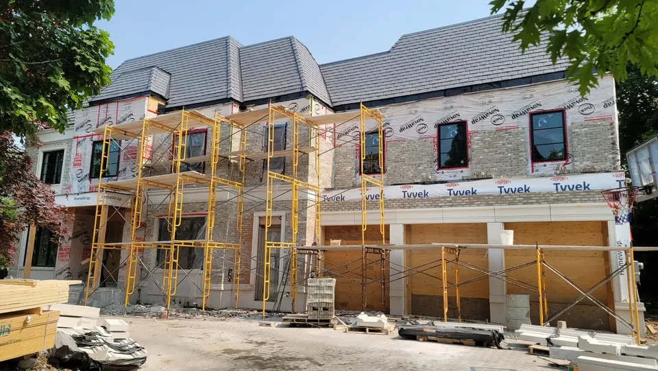 New townhome building under construction where GiftedHands did the plumbing